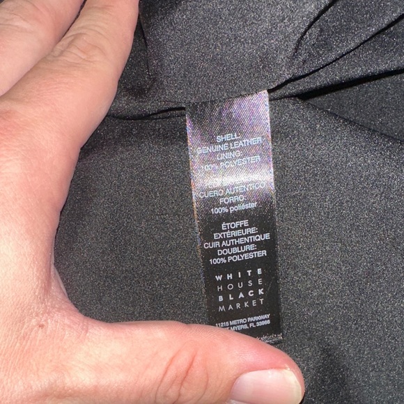 Women's Black Leather Jacket - Picture 4 of 5